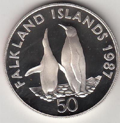 Beschrijving: 50 Pence  WILDLIFE PENGUINS